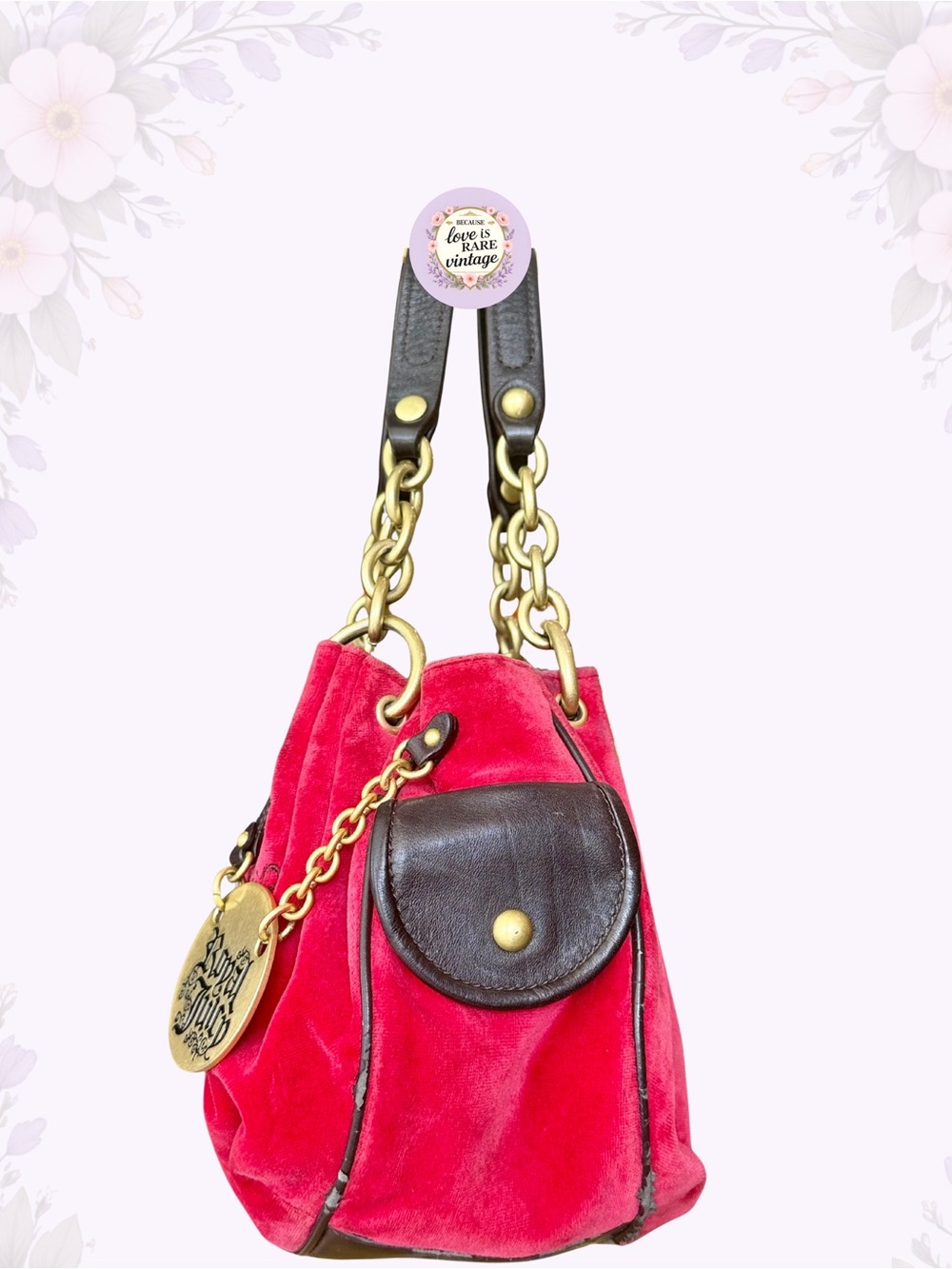 Juicy Couture Hot Pink Velour Fairytale Fluffy Shoulder Bag - Picture 5 of 12